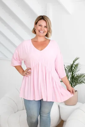 Peak Top in Blush Pink