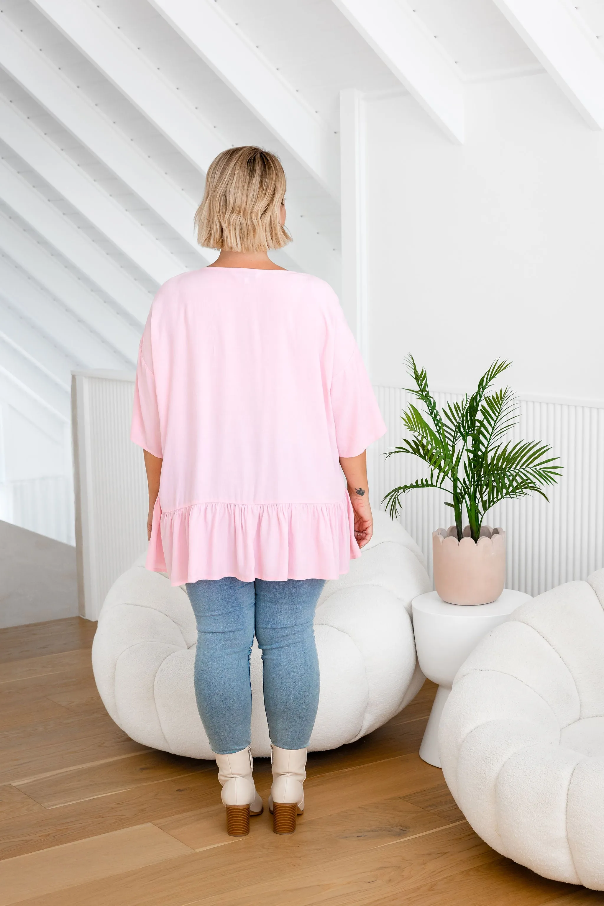 Peak Top in Blush Pink