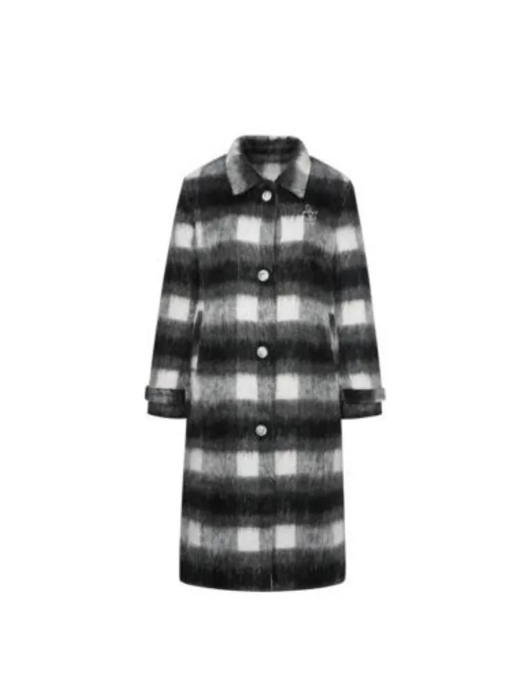 Plaid long coat【s0000004048】