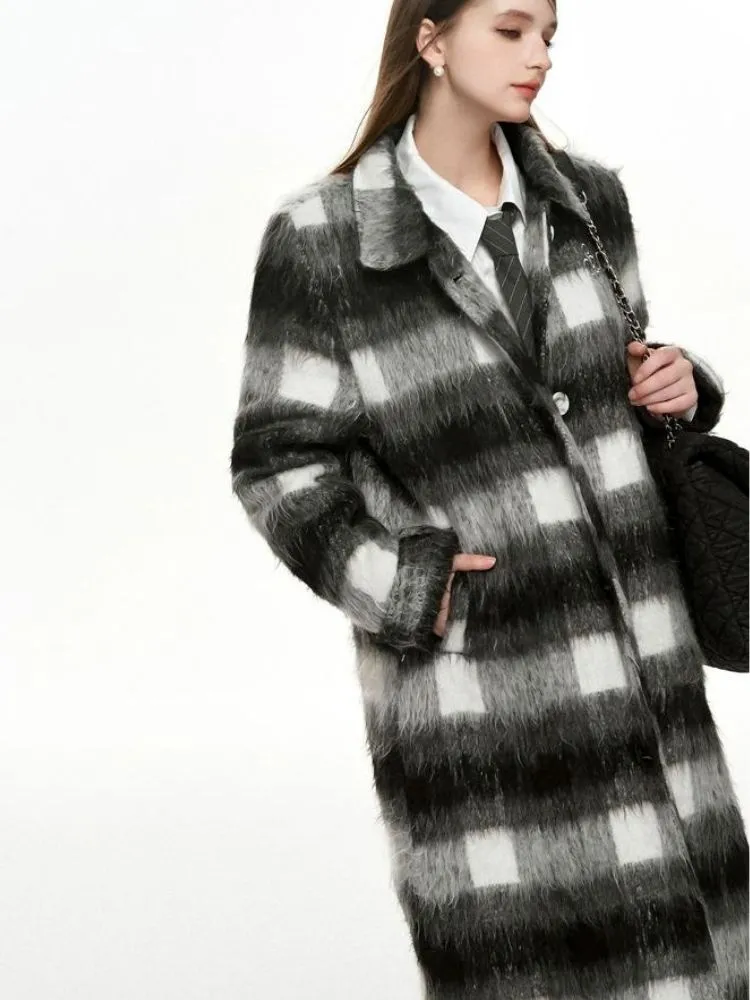 Plaid long coat【s0000004048】