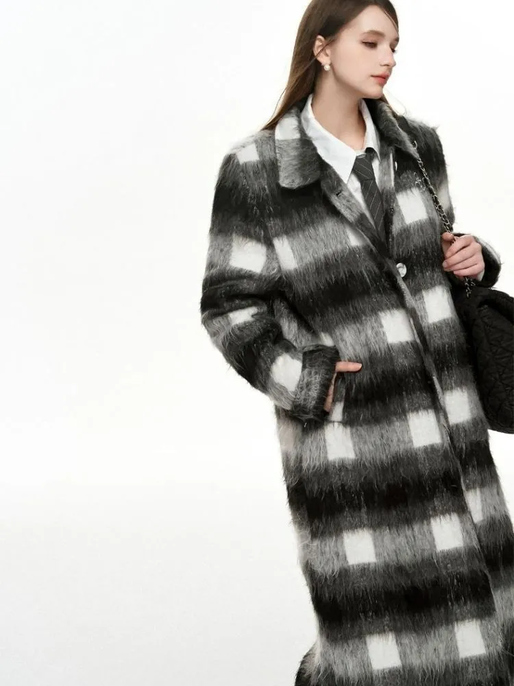 Plaid long coat【s0000004048】