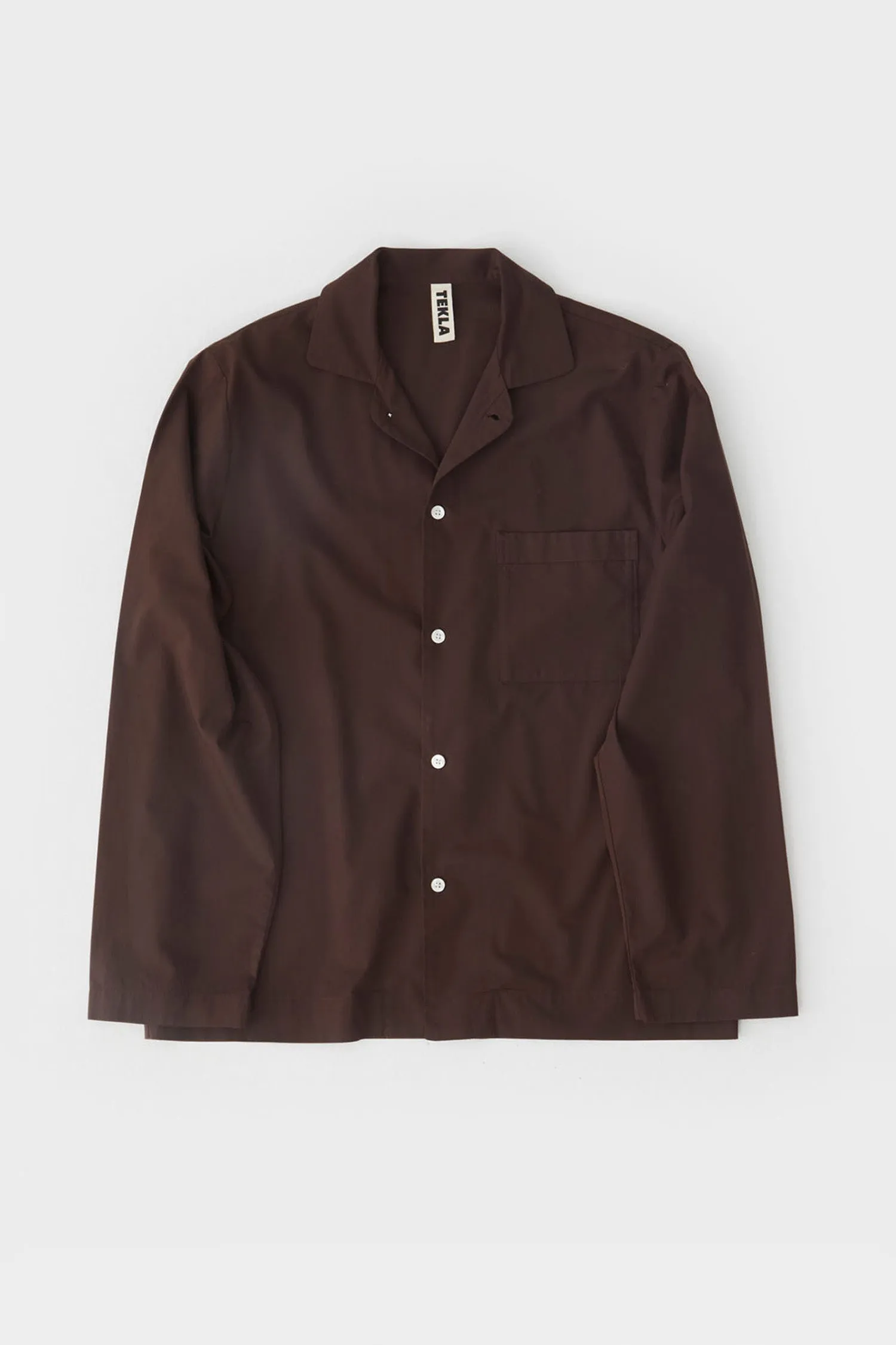 Poplin Pyjama Shirt Coffee