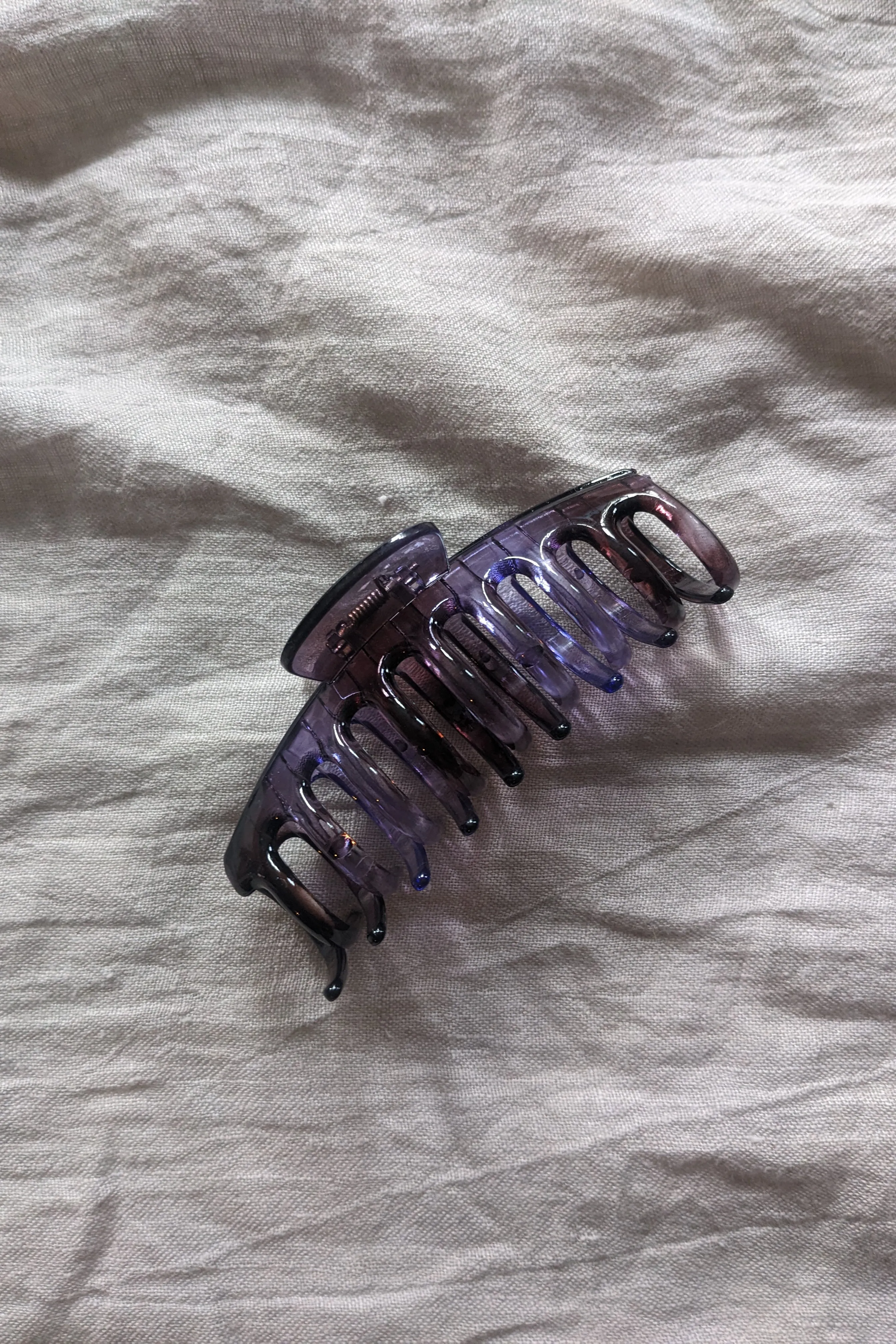 Purple Brown Transparent Medium Claw Clip