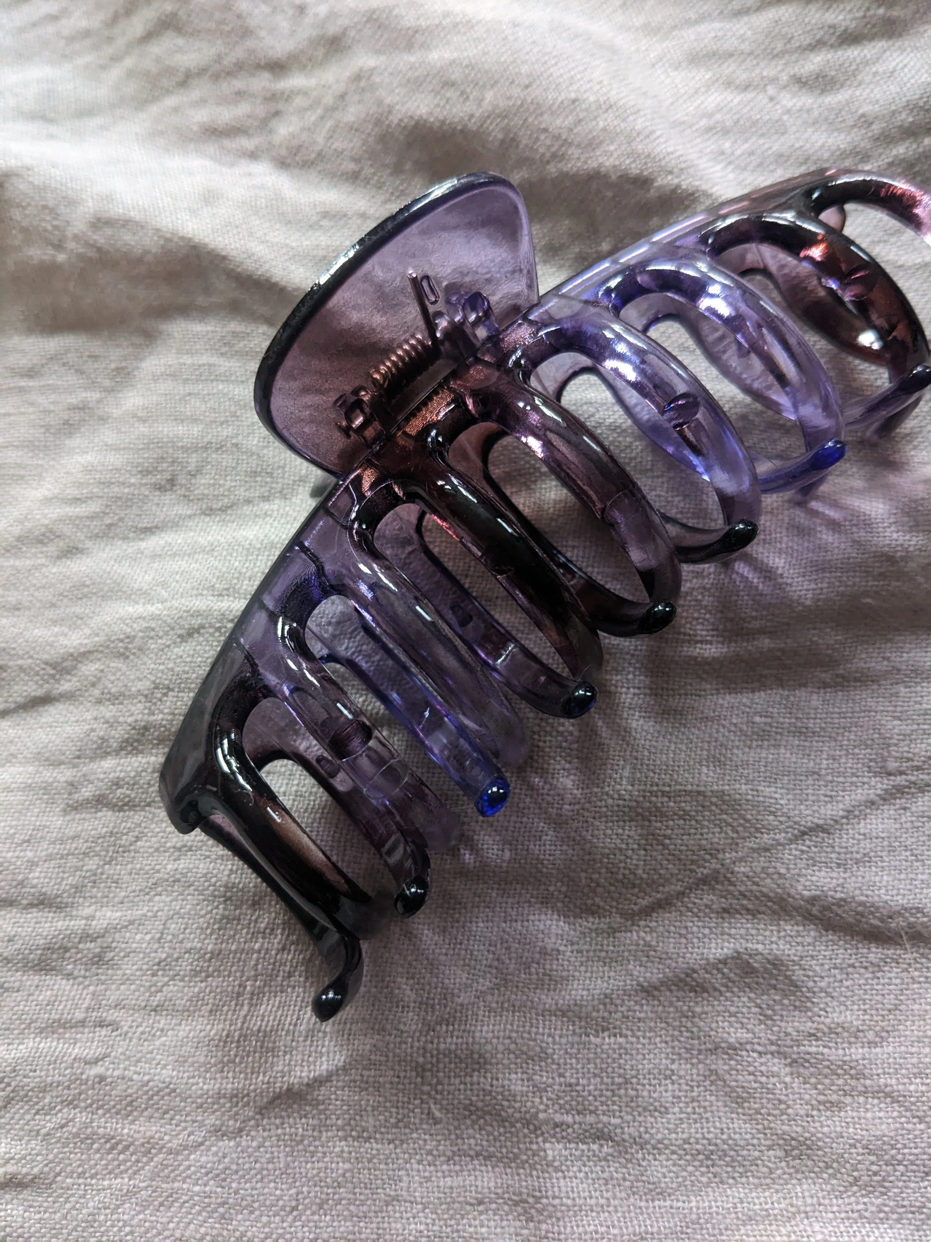 Purple Brown Transparent Medium Claw Clip