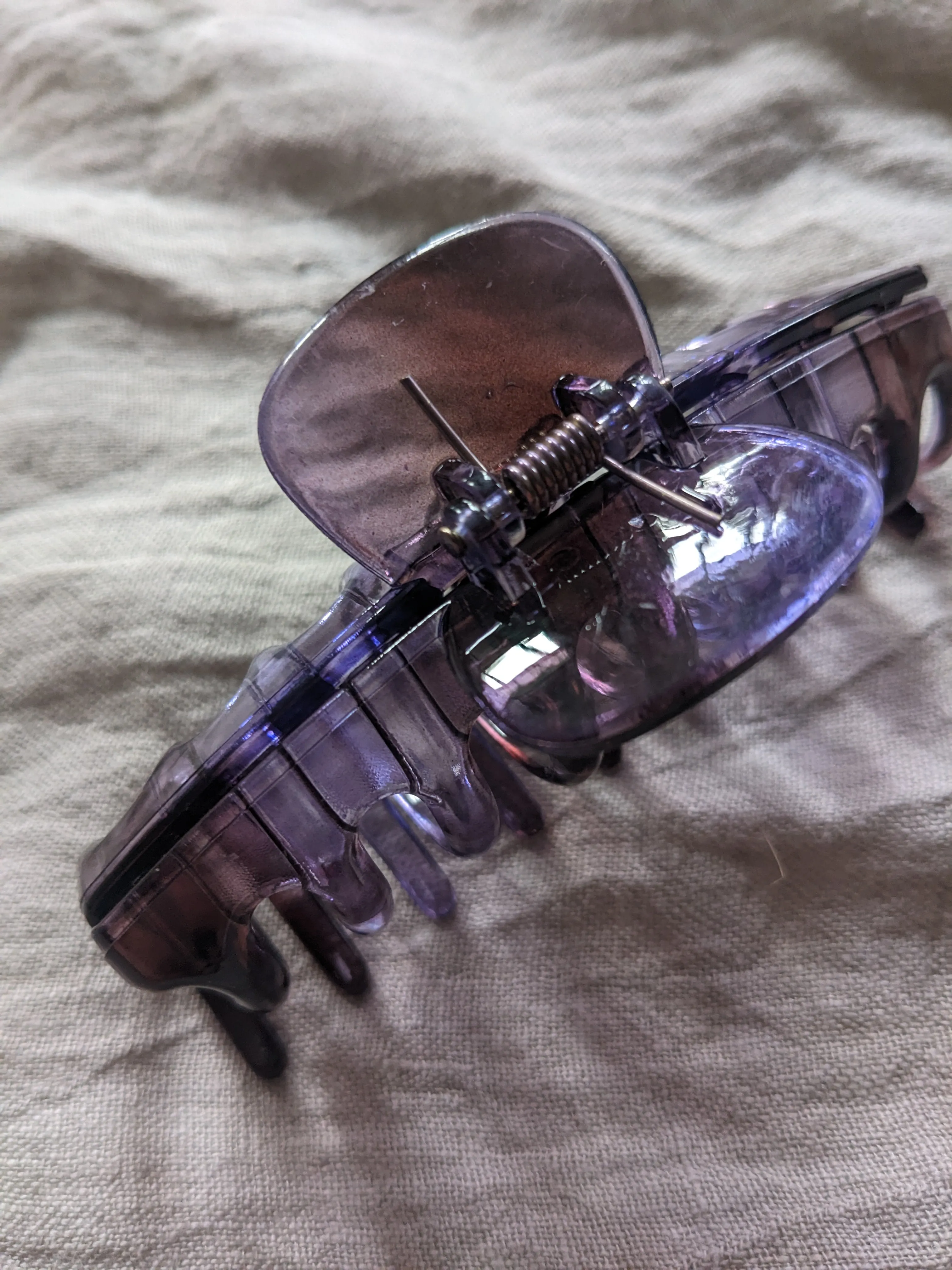 Purple Brown Transparent Medium Claw Clip