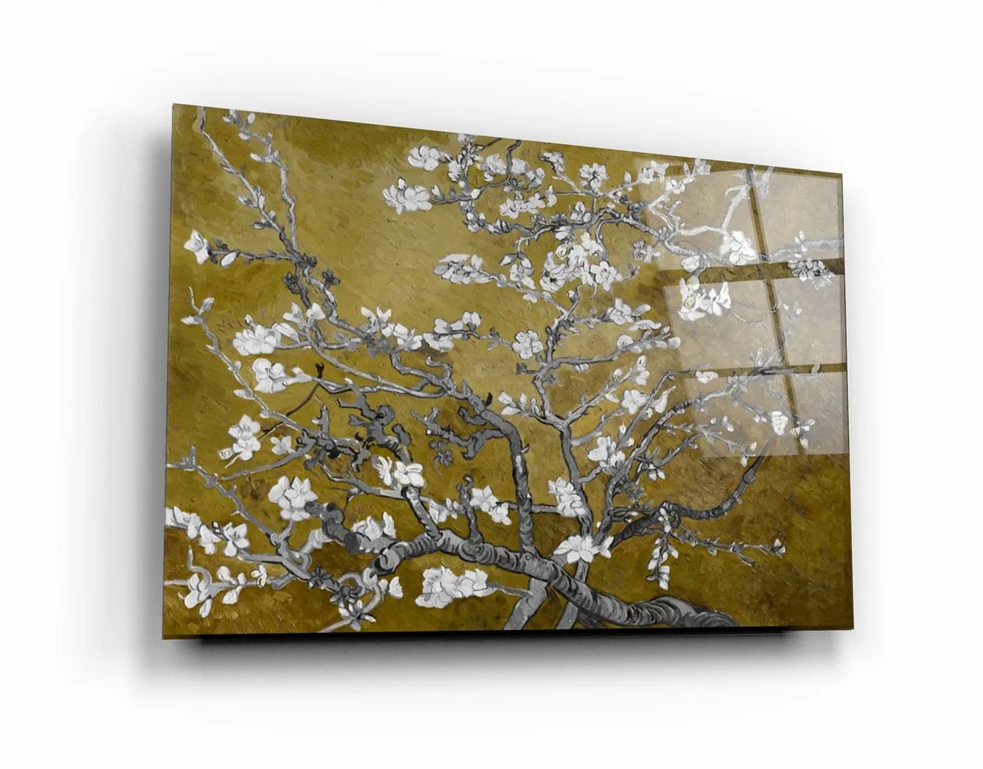 ・"Abstract Flowers V2"・Glass Wall Art