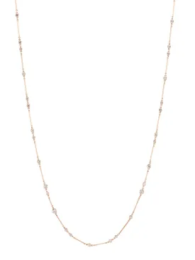 Raindance Long Rose Gold Diamond Necklace