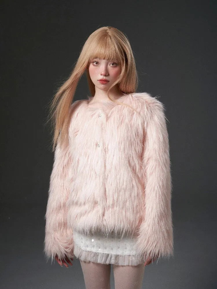 Removable Long Hair Winter Coat【s0000005328】