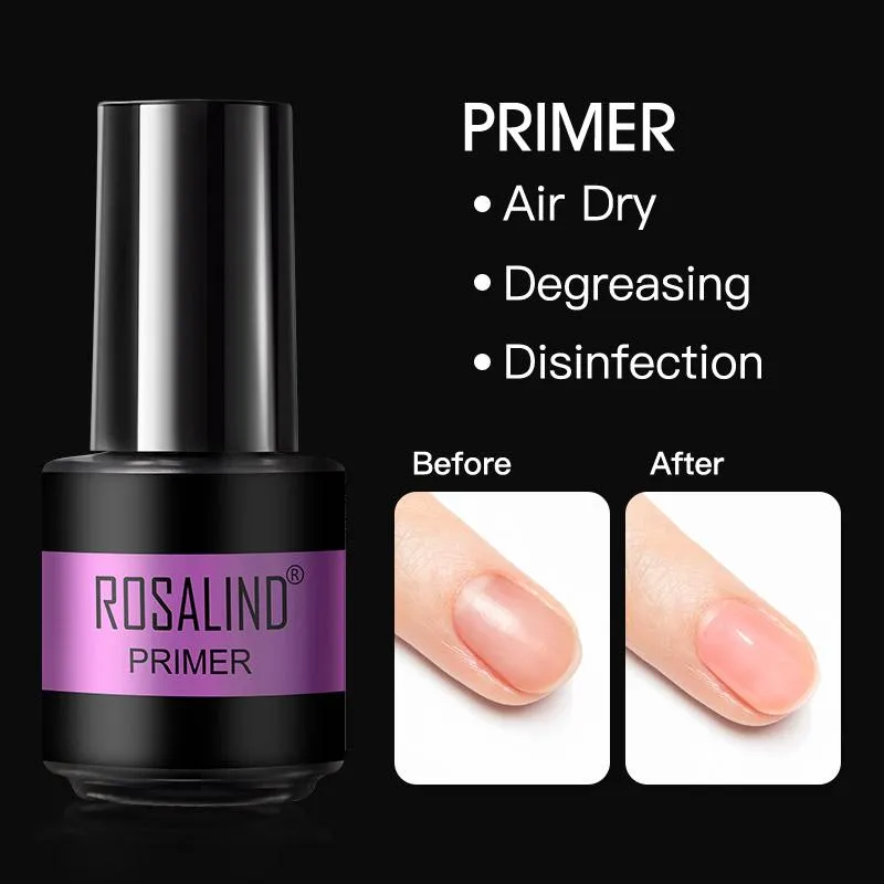 ROSALIND Gel Polish Set Base Coat Sock Off UV/LED Lamp Keep Your Nails Bright And Shiny For A Long Time