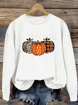 Round Neck Halloween Pumpkin Sweater - PLEASE REFER SIZE CHART FOR CORRECT MEASUREMENTS