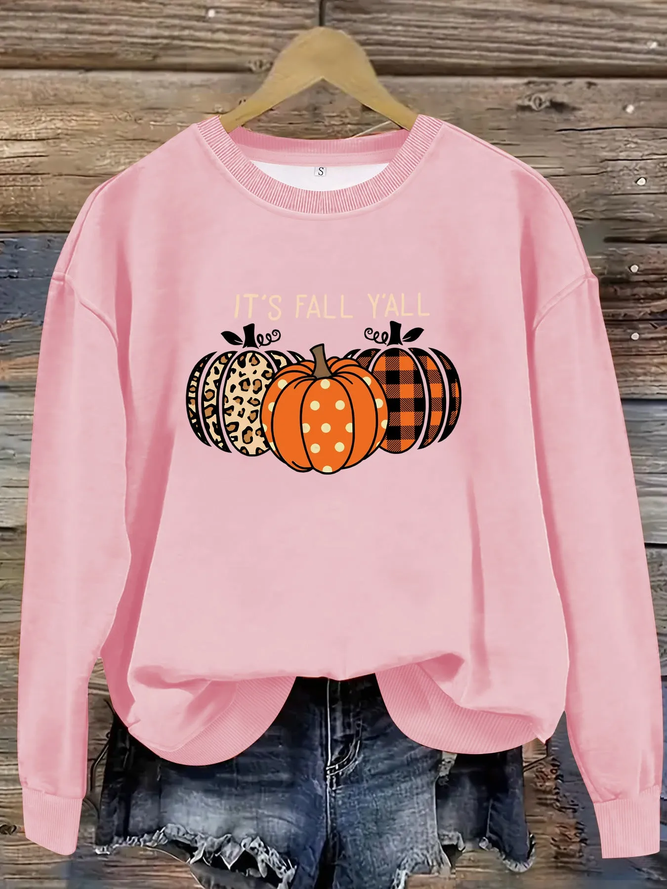 Round Neck Halloween Pumpkin Sweater - PLEASE REFER SIZE CHART FOR CORRECT MEASUREMENTS