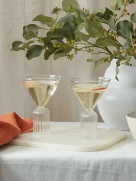 Set of 2 Elegant Cinco Martini Glassware for Sophisticated Cocktails