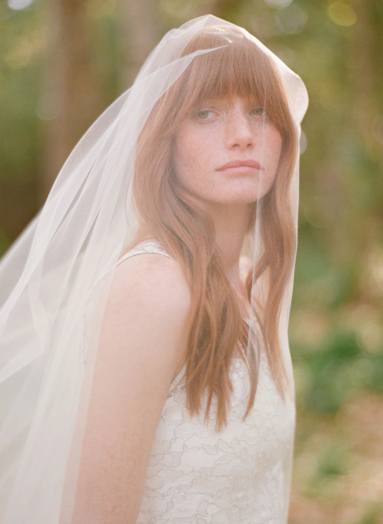 Simple Cathedral or Chapel length veil - Style #357