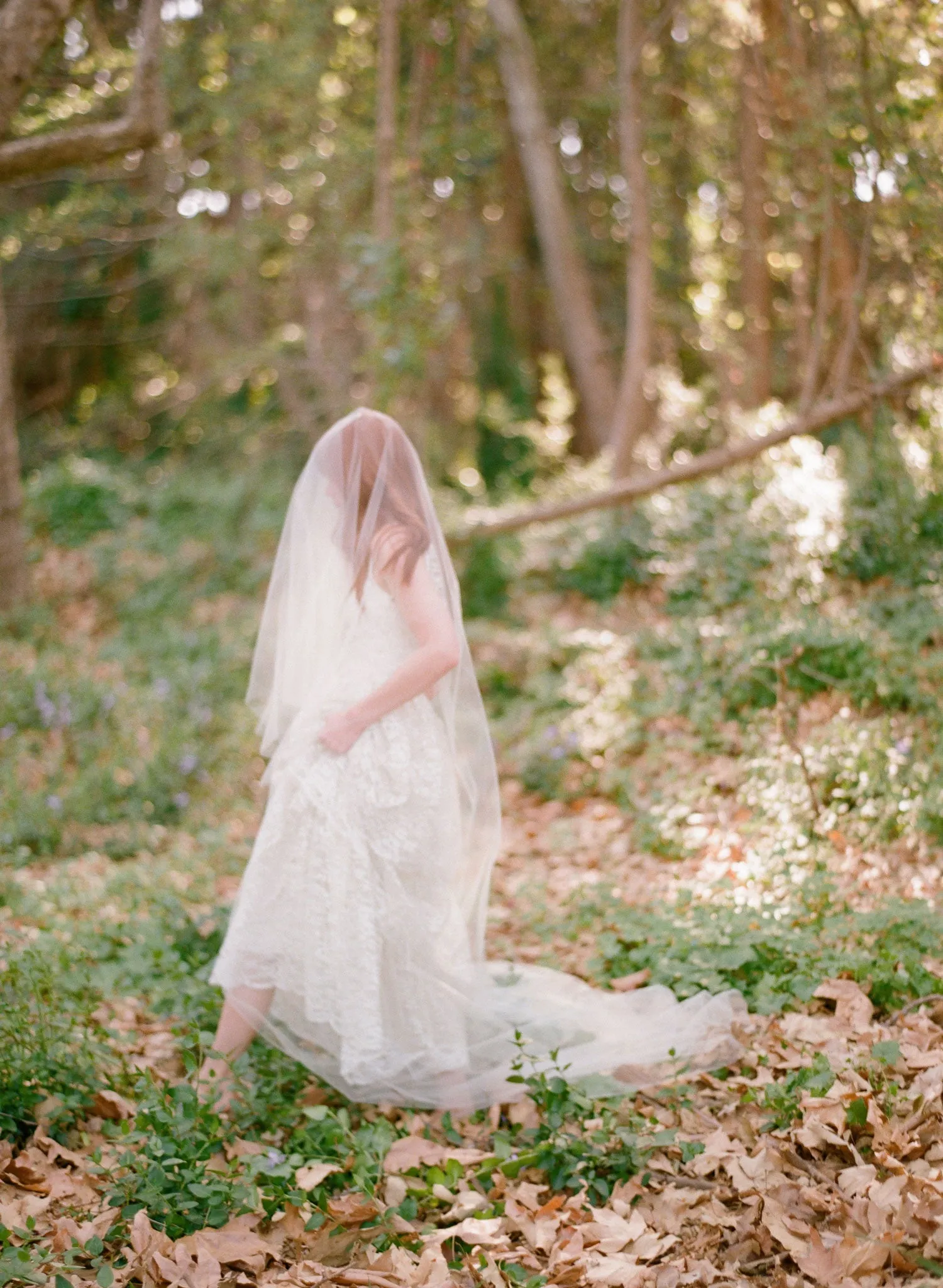 Simple Cathedral or Chapel length veil - Style #357