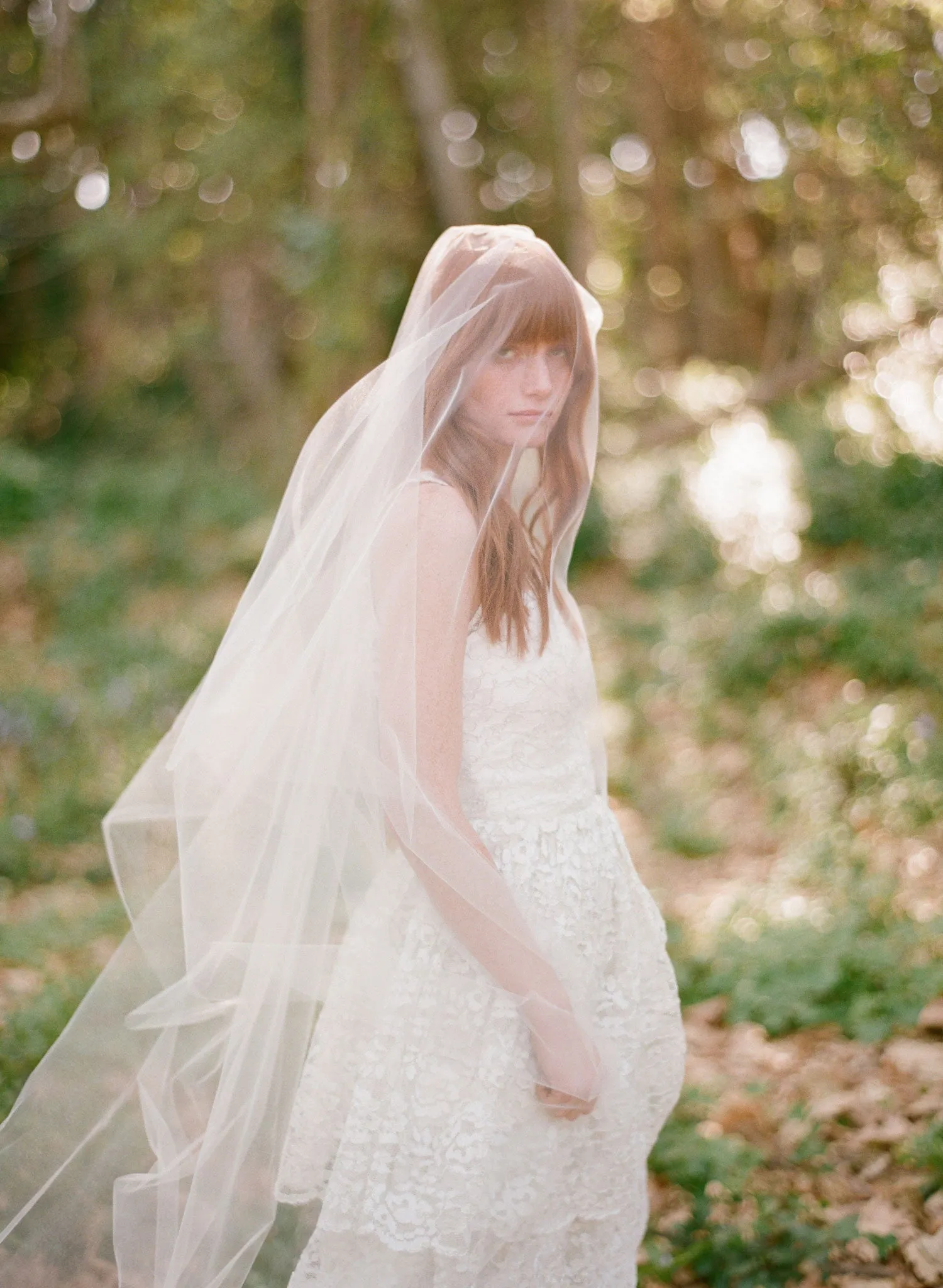 Simple Cathedral or Chapel length veil - Style #357