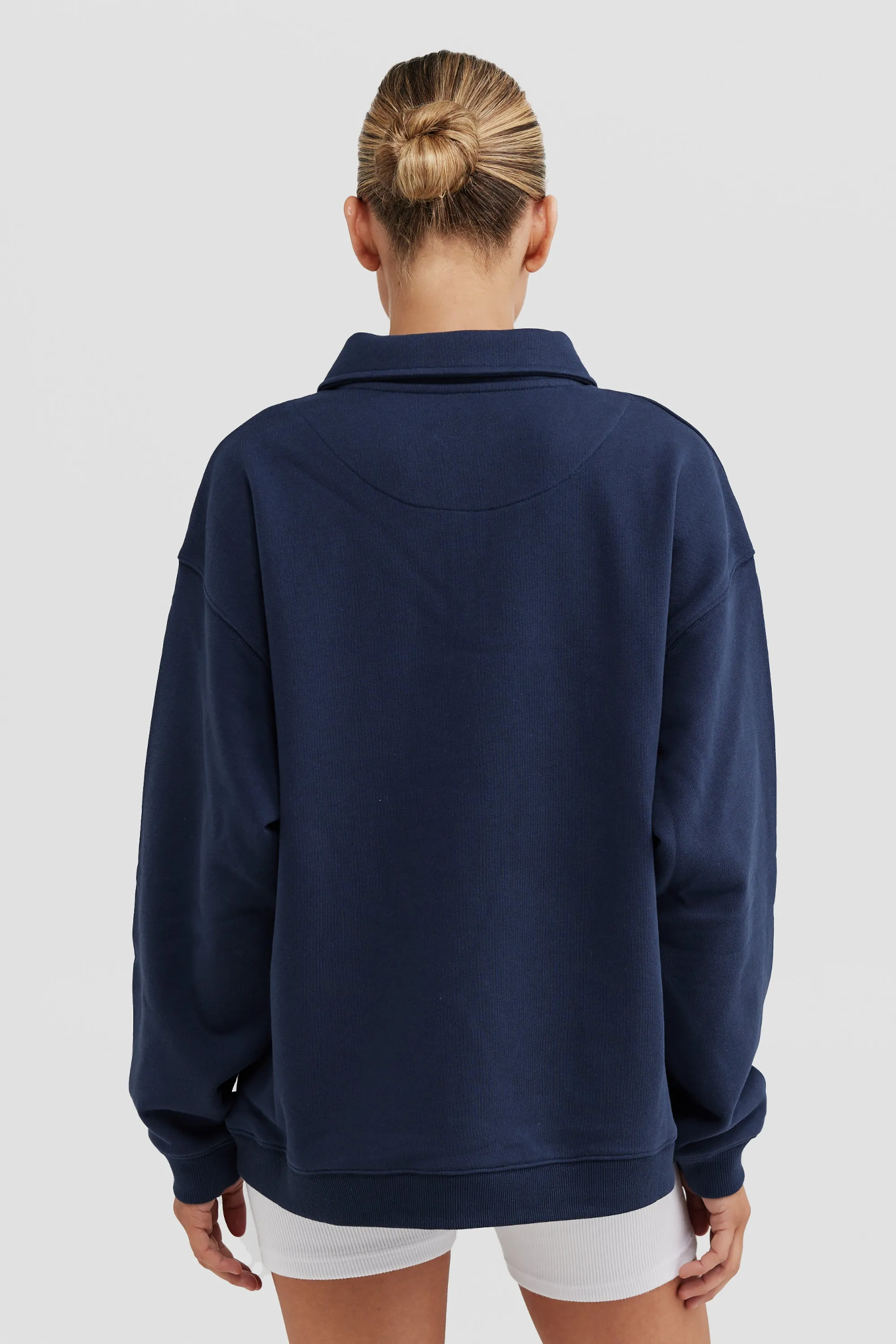 Spencer Logo Quarter Zip Navy