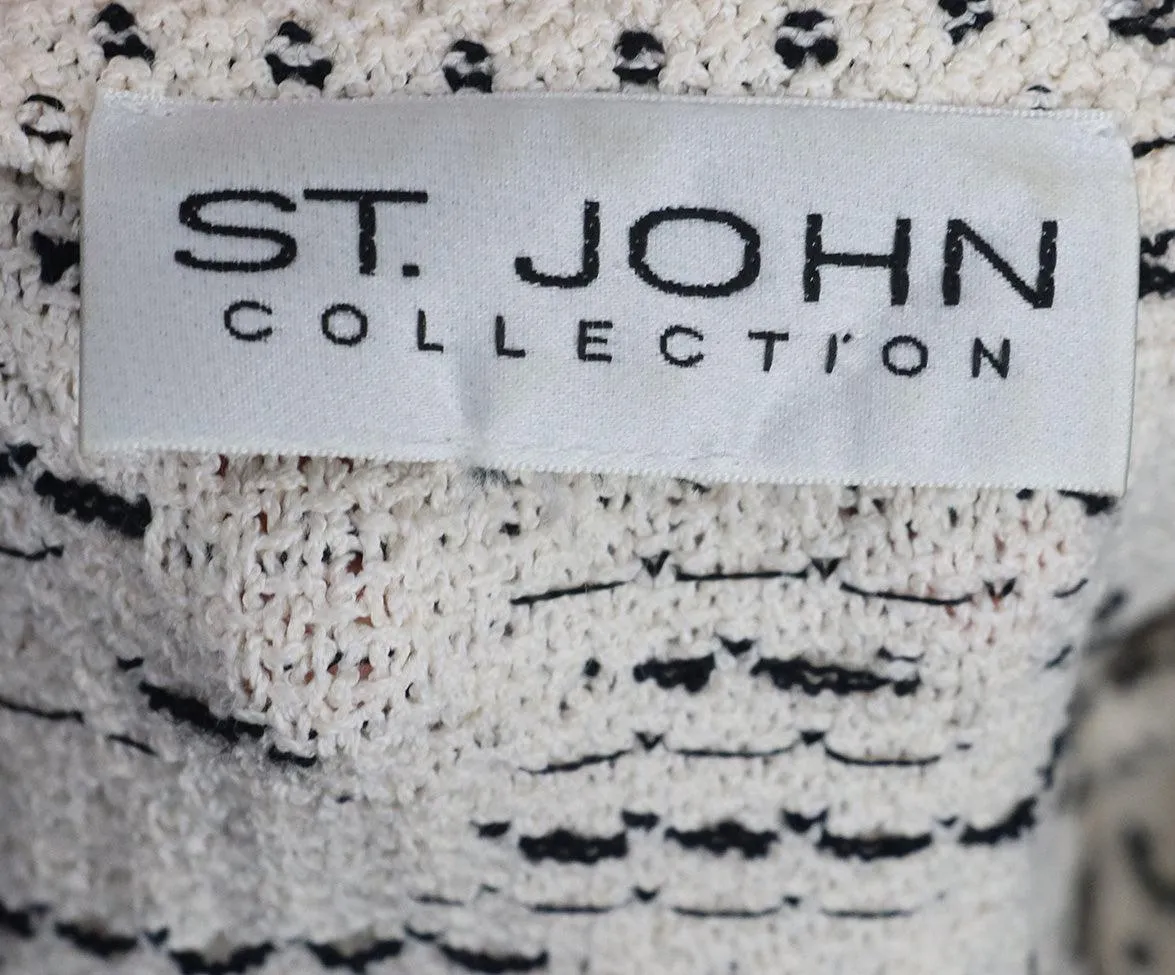 St. John B&W Knit Jacket sz 6