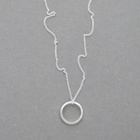 Sterling Silver Necklace with Circle Pendant