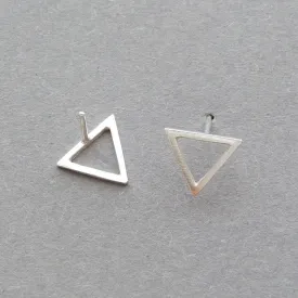 Sterling Silver Triangle Stud Earrings