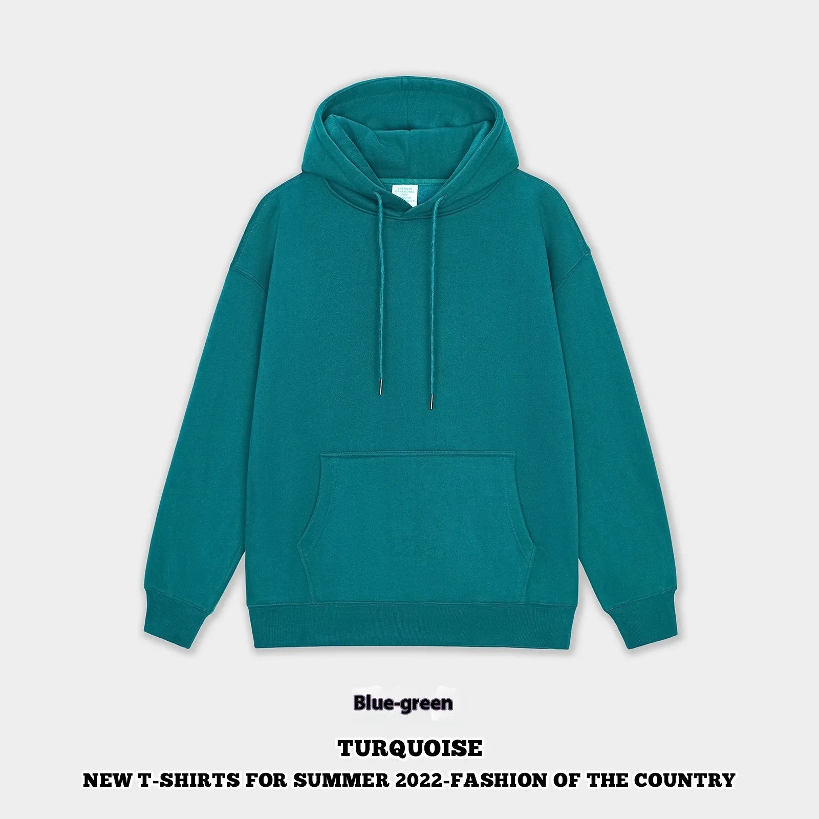 Thick Fleece-lined Solid Color Hoodie - SEE SIZE CHART