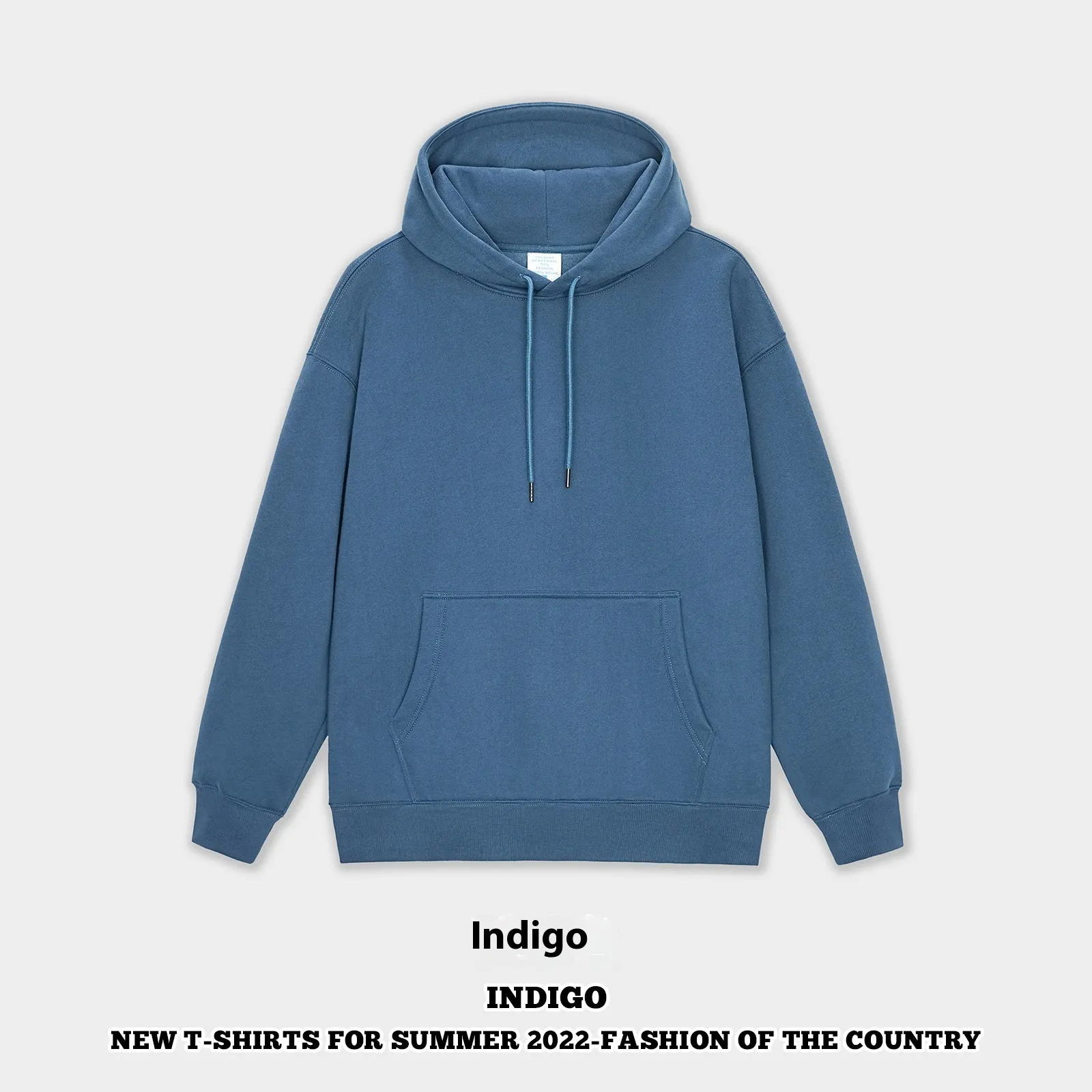 Thick Fleece-lined Solid Color Hoodie - SEE SIZE CHART