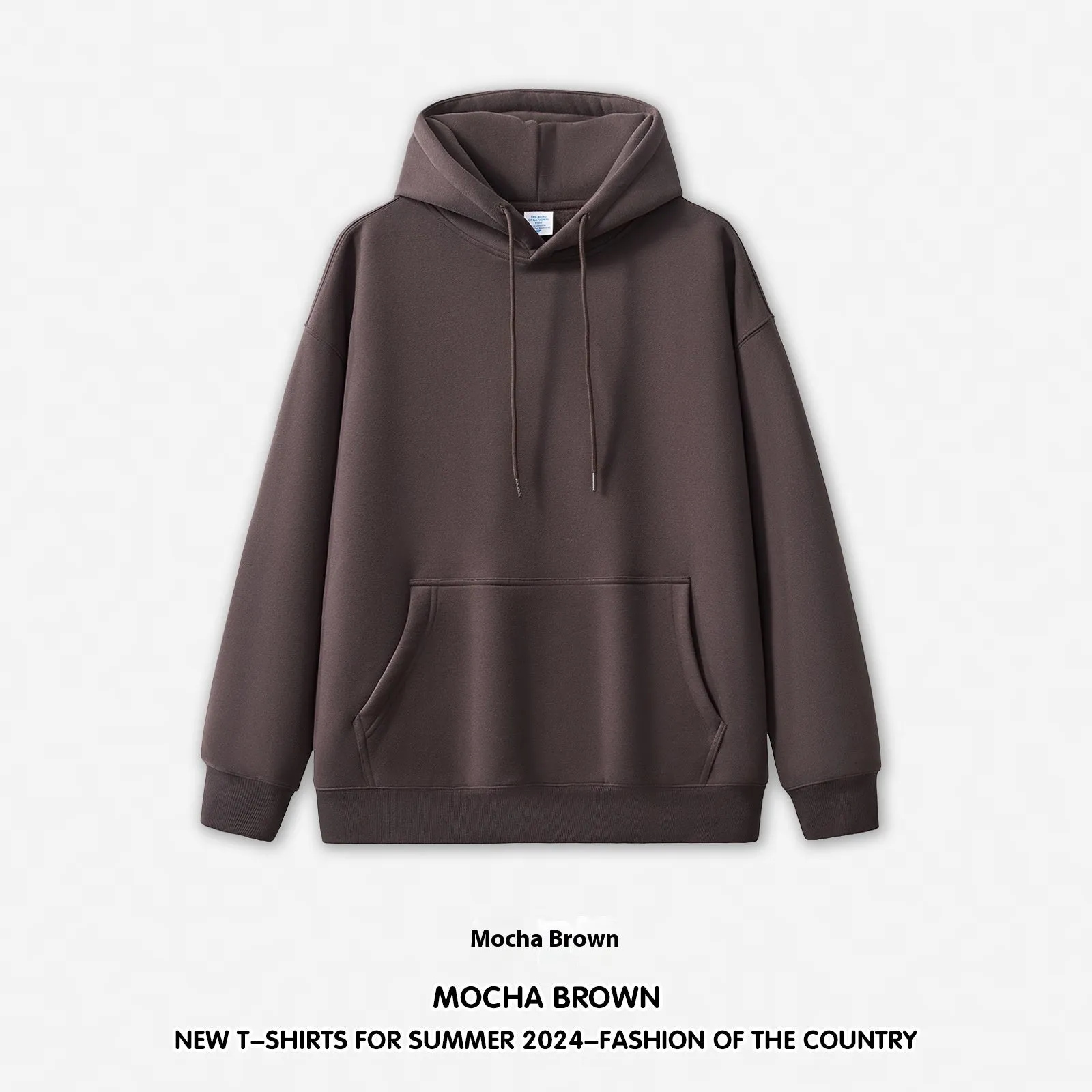 Thick Fleece-lined Solid Color Hoodie - SEE SIZE CHART