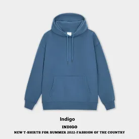 Thick Fleece-lined Solid Color Hoodie - SEE SIZE CHART