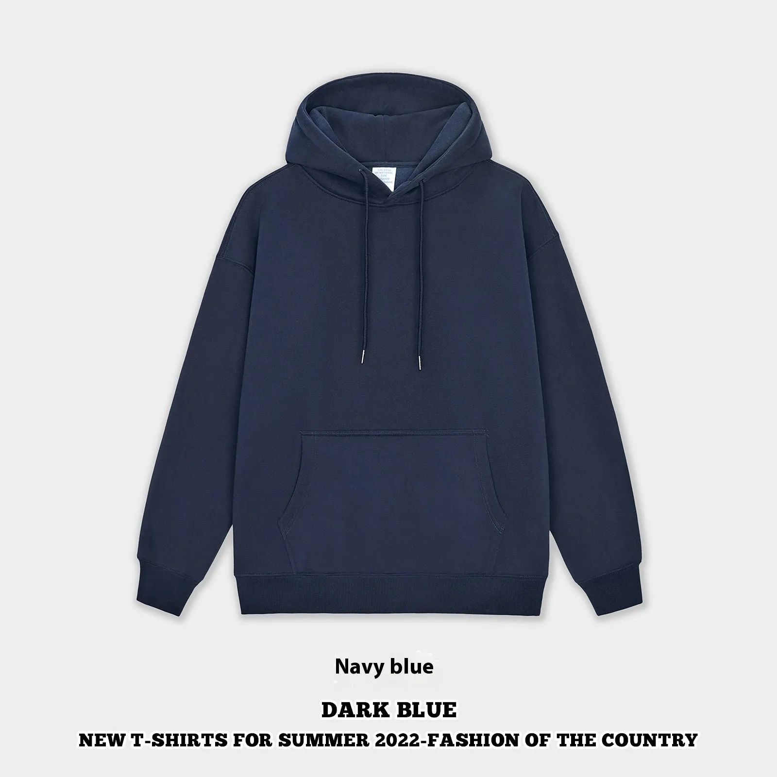 Thick Fleece-lined Solid Color Hoodie - SEE SIZE CHART