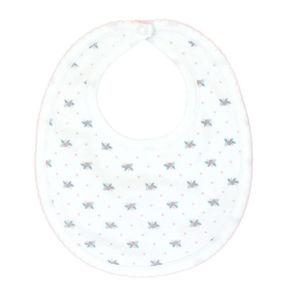 Tiny Flowers Printed Bib | Baby Girl