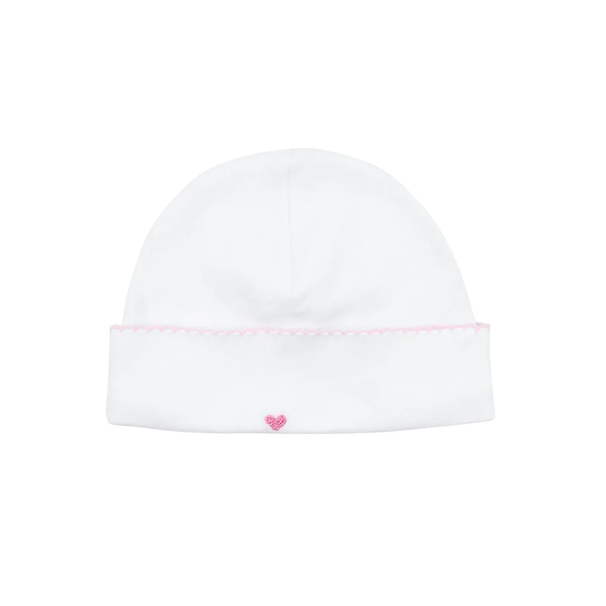 Tiny Heart Embroidery Hat | Baby Girl