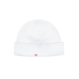 Tiny Heart Embroidery Hat | Baby Girl