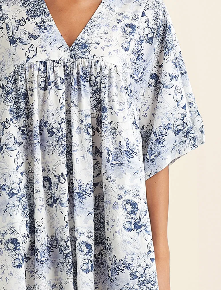 Toile De Jouy Kaftan Nightgown