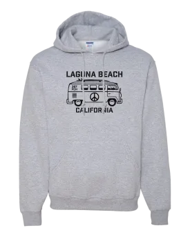 VW Peace Bus Hoodie - Athletic Grey