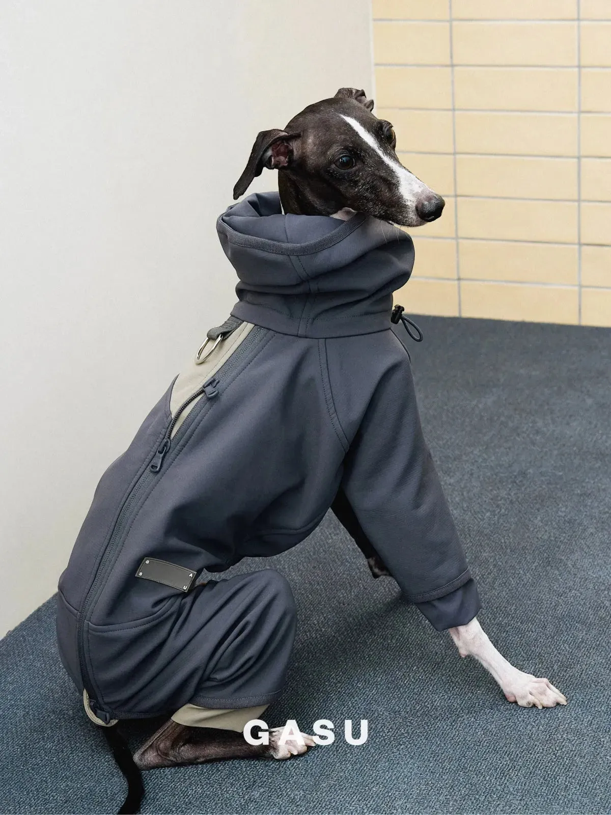 Waterproof Antifouling 4-Leg Fleece-lined Dog Jumpsuit