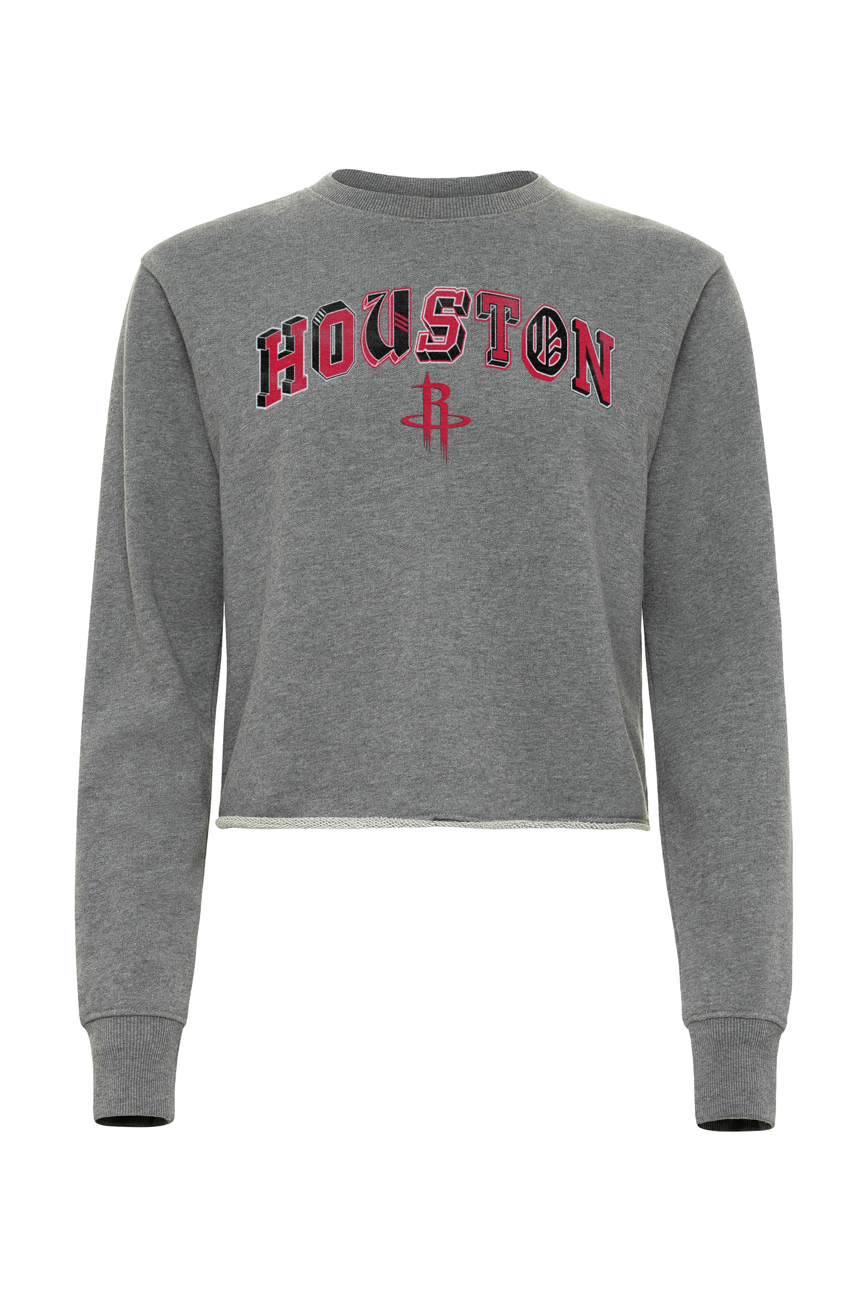 Women's Houston Rockets Sportiqe Crewneck Crop Sweatshirt