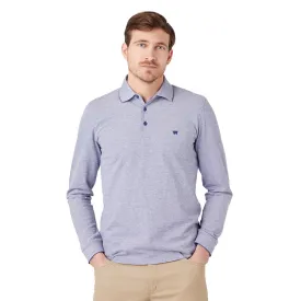 Wrangler Long Sleeve Polo - Blue Ribbon