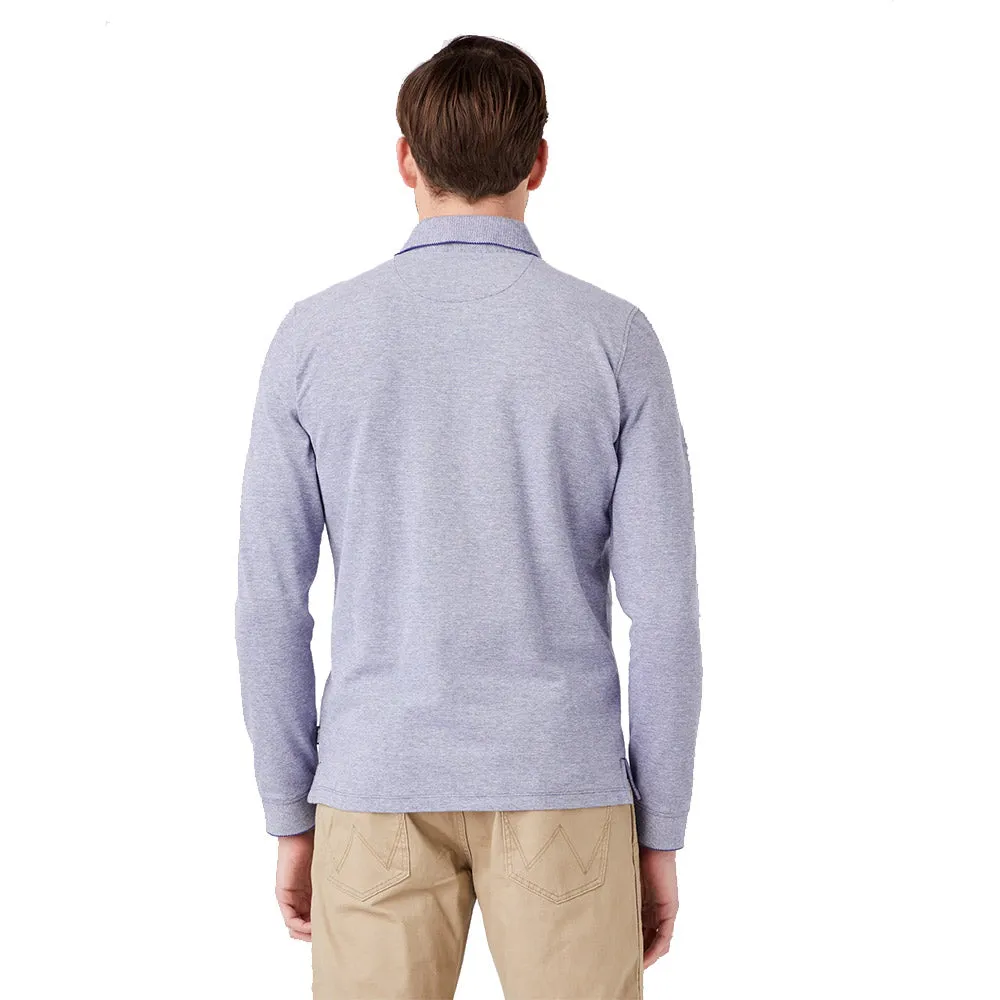 Wrangler Long Sleeve Polo - Blue Ribbon